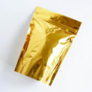 Shiny Gold Stand Up Pouch With Zipper And Valve 1