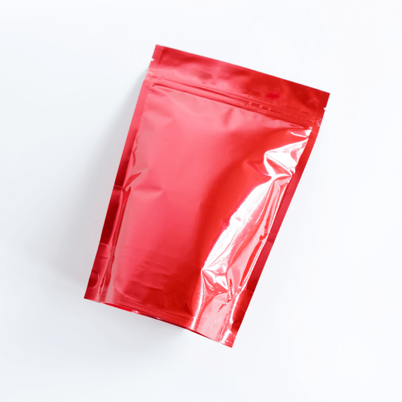 Shiny Red Stand Up Pouch With Zipper 2